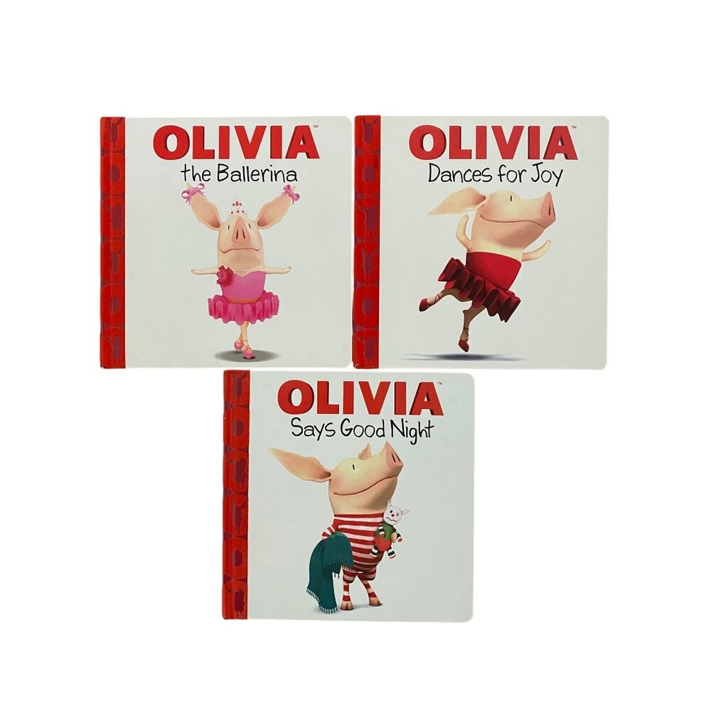 Olivia large hard cover 3 book bundle lot